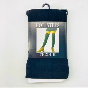 Hot Steps Black Thigh High Stocking Tights One Size Fits Most 4’10-5’8 95-160lbs